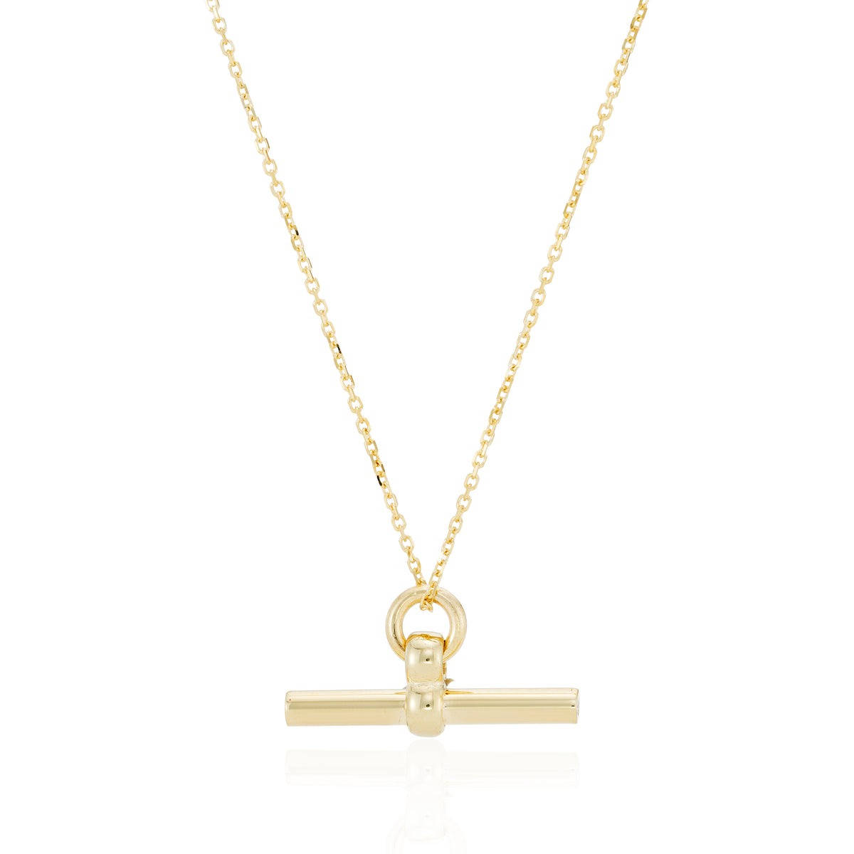 9ct Yellow Gold T-Bar Necklace
