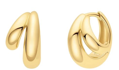 Ania Haie Gold Plated Shl Pearl Twist Drop Earrings
