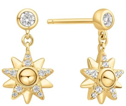 Ania Haie Gold Plated Shl Pearl Twist Drop Earrings
