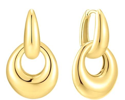 Ania Haie Gold Plated Cubic Zirconia Pavé Disc Stud Earrings