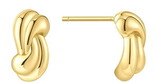 Ania Haie Gold Plated Cubic Zirconia Pavé Disc Stud Earrings
