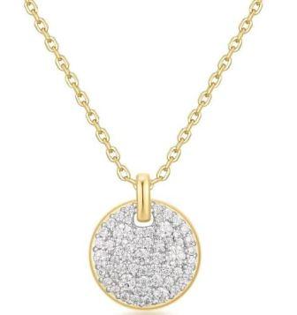 Ania Haie Gold Plated Cubic Zirconia Pavé Heart Necklace 40.5-48cm