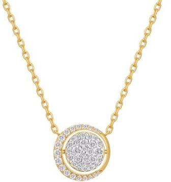 Ania Haie Gold Plated Cubic Zirconia Pavé Heart Necklace 40.5-48cm