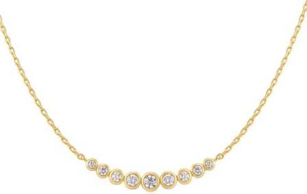 Ania Haie Gold Plated Cubic Zirconia Pavé Heart Necklace 40.5-48cm