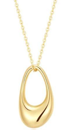 Ania Haie Gold Plated Cubic Zirconia Pavé Heart Necklace 40.5-48cm