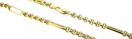 Vintage / Preowned 9ct Yellow Figaro/Belcher Link Chain 20.5"