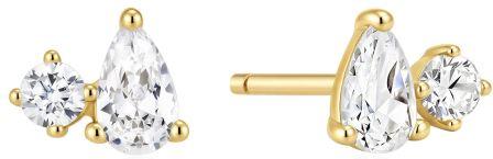 Ania Haie Gold Cubic Zirconia 'Toi & Moi' Stud Earrings