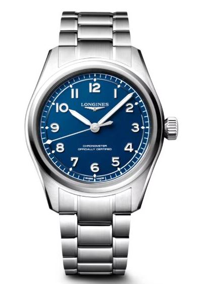 Longines - Gents Spirit Pilot Automatic Chronometer Watch, Stainless Steel Bracelet And 39mm Case, Scratch-resistant Sapphire Crystal With Several Layers Of Anti-reflective Coating On Both Sides, Blue Matt Dial With White Arabic Numerals