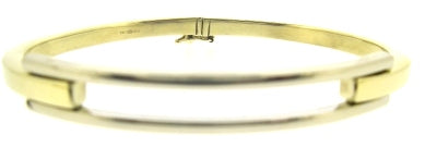 Vintage / Preowned Estate jewellery - The Vintage Collection - 9ct Yellow And White Gold Bangle