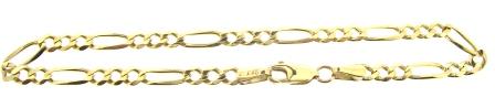 Vintage / Preowned Estate jewellery - The Vintage Collection - 9ct Yellow Gold Figaro Link Bracelet 7.5"
