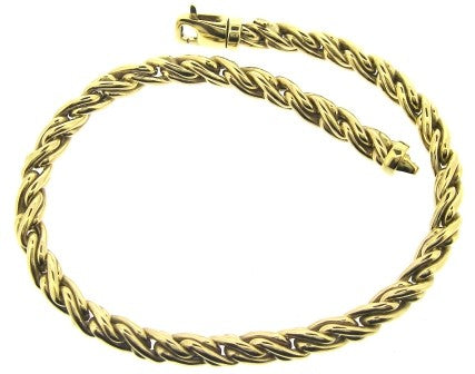 Vintage / Preowned Estate jewellery - The Vintage Collection - 9ct Yellow Gold Spiga Link Bracelet 8"