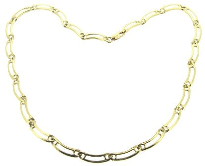 The Vintage Collection - Vintage / Preowned Estate - 9ct Yellow Gold 2 Row Curved Link Necklet 18"