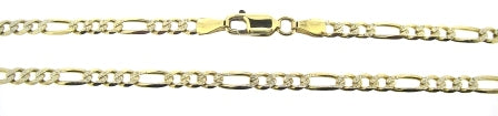 The Vintage Collection - Vintage / Preowned Estate - 9ct Yellow And White Gold Figaro Link Chain 18"