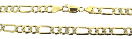 The Vintage Collection - Vintage / Preowned Estate - 9ct Yellow And White Gold Figaro Link Chain 22.5"