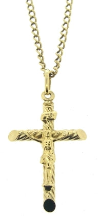 The Vintage Collection - Vintage / Preowned Estate - 9ct Yellow Gold Cross And Chain 21.5"