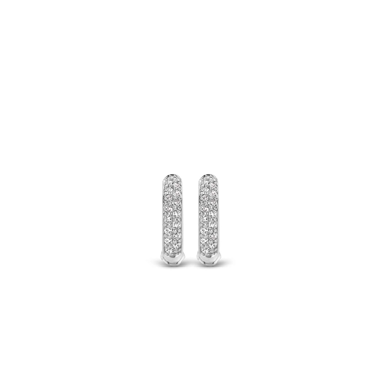 Ti Sento Cubic Zirconia Sleeper Hoops 14mm