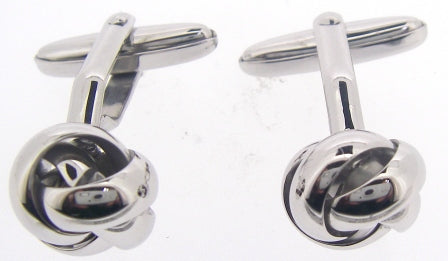 Silver Polish 4 Strand Knot Swivel C/Links