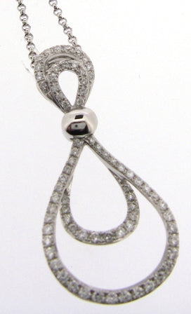 18ct White Gold Diamond Pendant.