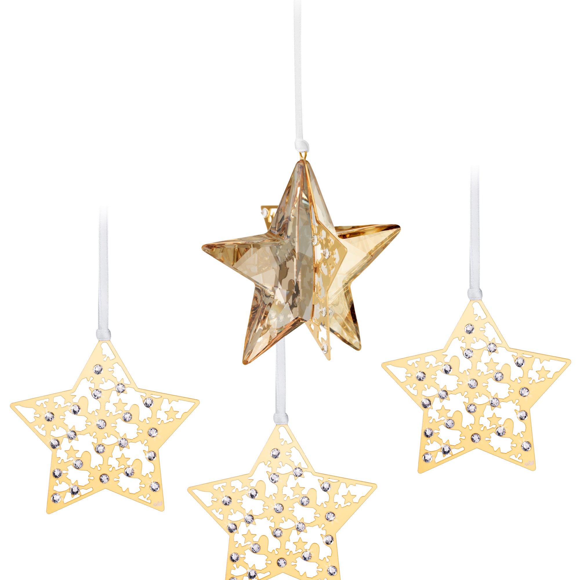Swarovski Christmas Set Star - Crystal Golden Shadow Jewellery Sets