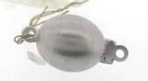 18ct White Gold Oval Satin Ball Clasp Necklace