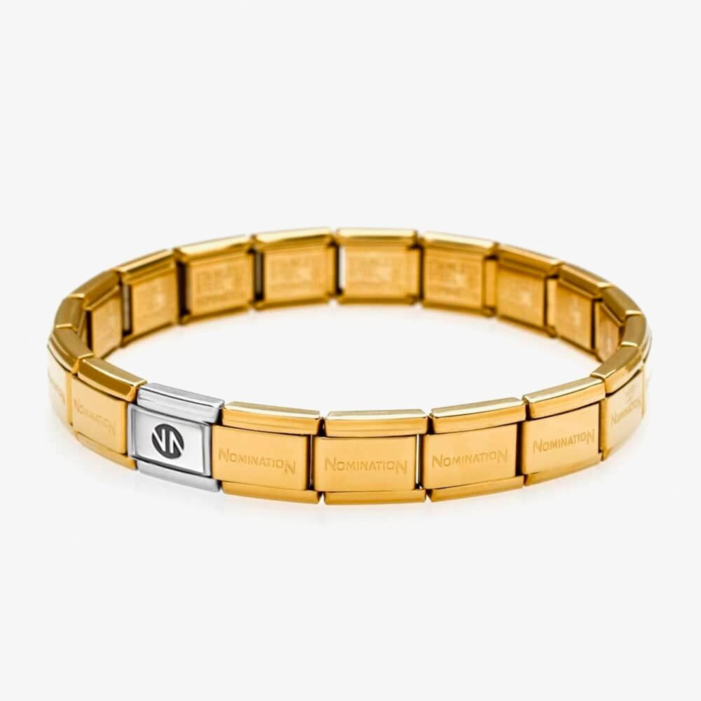 Nomination Classic Yellow Gold Stainless Steel Base Bracelet - 18 Composable Links
