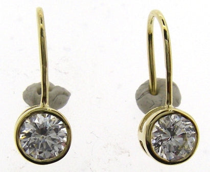 Elegant 9ct Rose Gold Cubic Zirconia Drop Earrings