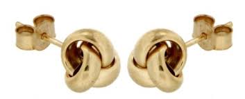 Exquisite 9ct Yellow Gold Twisted Eternity Earrings