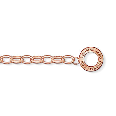 Thomas Sabo Silver Rose Gold Plated Charm Brclt S 16cm Bracelet