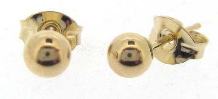 9ct Yellow Gold Cube Stud Earrings