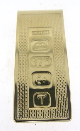 Vintage 9ct Yellow Gold Hallmark Money Clip