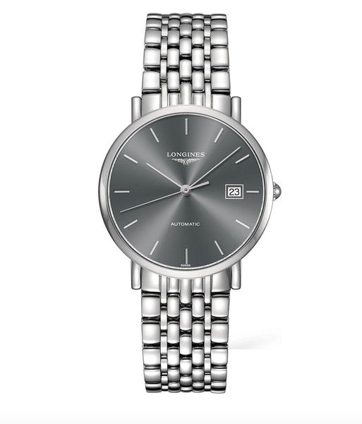 Longines Elegant Collection 37mm Grey Dial Automatic Mens Watch