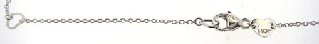 Hearts On Fire 18ct White Gold Lightweight Cable Chain 18'
