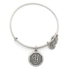 Initial Y Expandable Wire Bangle Russian Silver Bracelet
