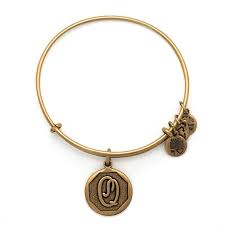 Initial Q Charm Bangle Russian Gold Bracelet
