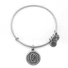Initial Q Charm Bangle Russian Silver Bracelet