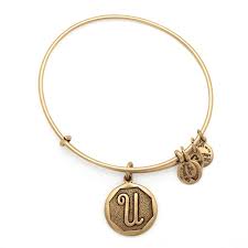 Russian Gold Initial U Bangle