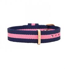 Daniel Wellington Winchester 18mm Navy and Pink NATO Watch Strap Rose Gold Plated