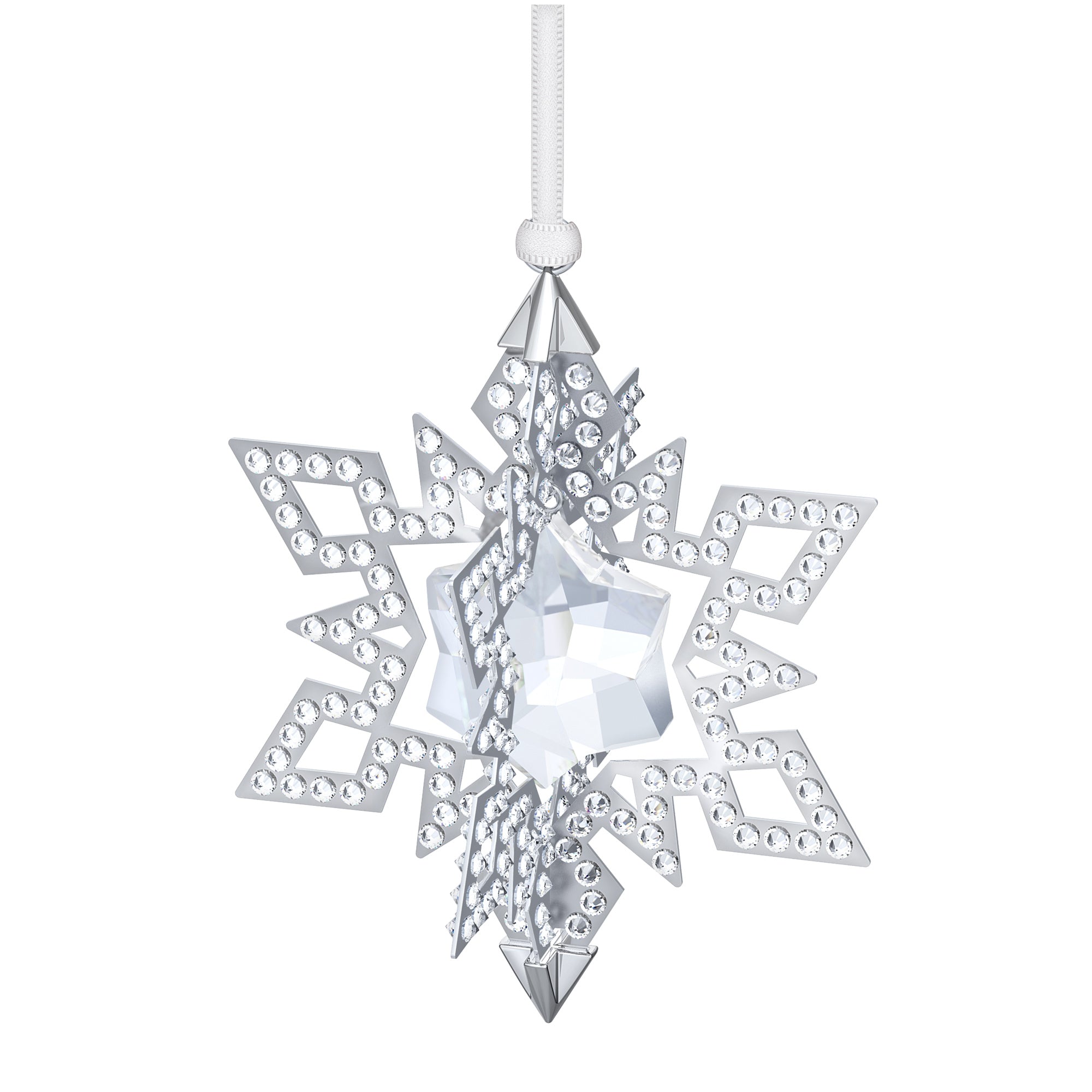 Swarovski Christmas Ornament Star - Silver Figurine