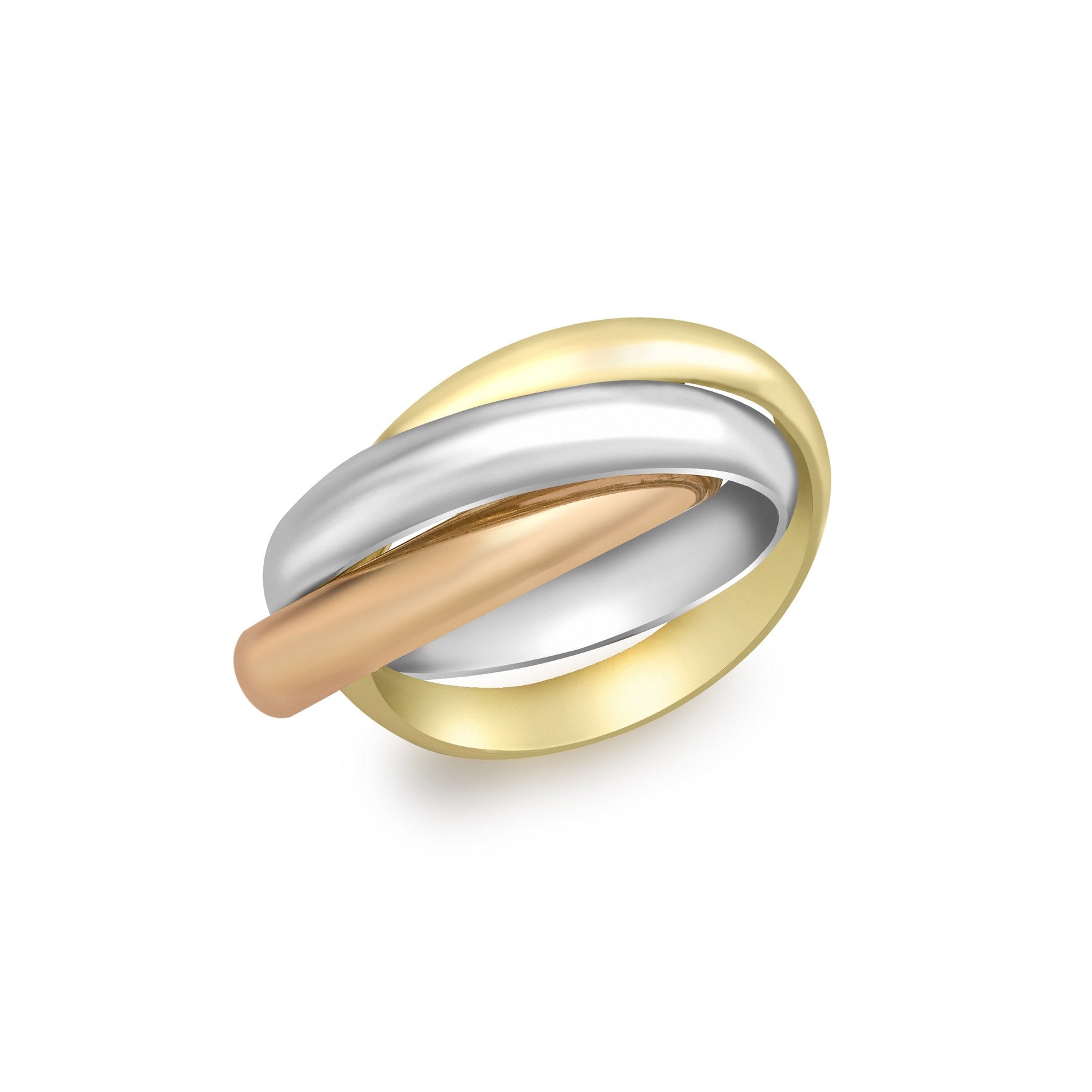 9ct 3 Colour Large Russian Ring