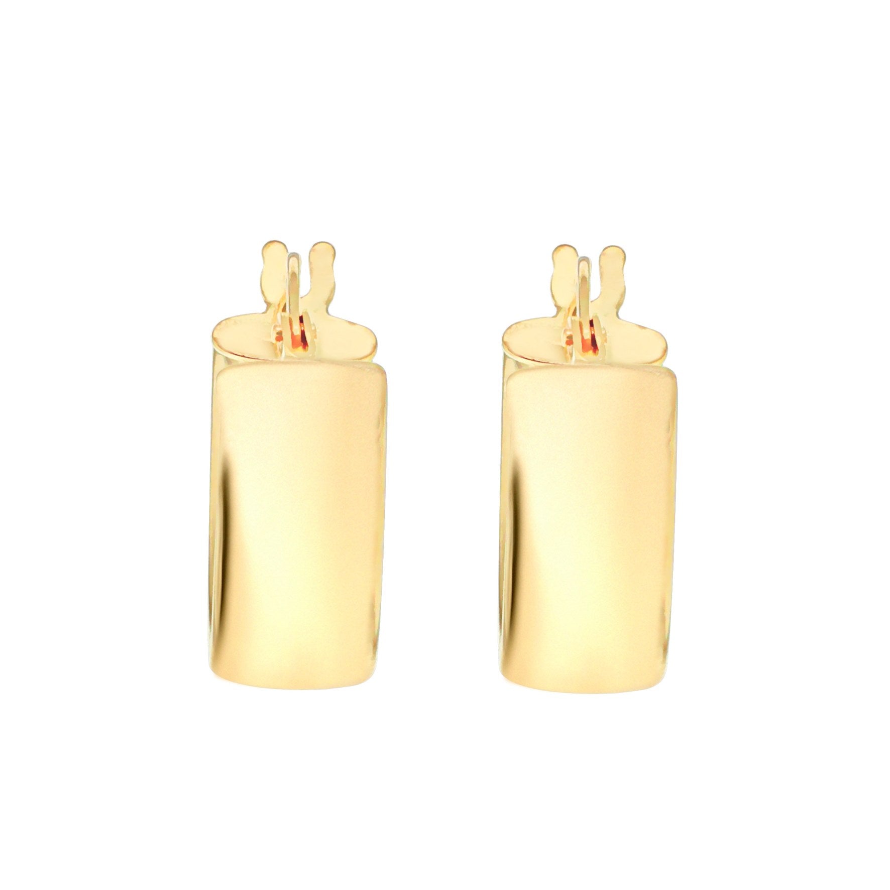 9ct Band Creole Earrings 14mm