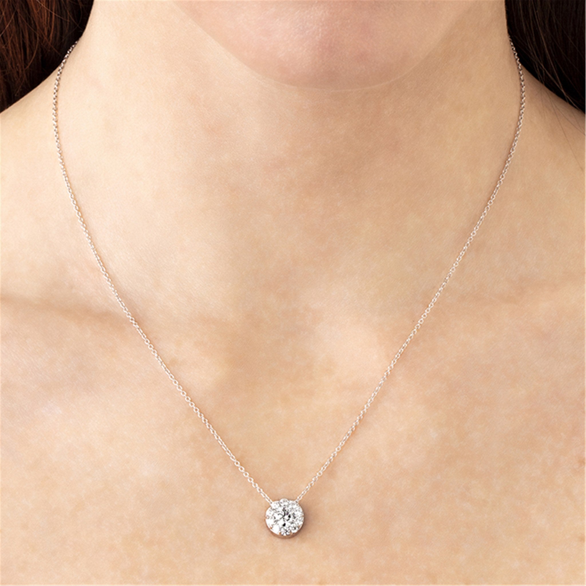 Hearts On Fire 18ct White Gold 1.00ct Fulfillment Pendant Necklace