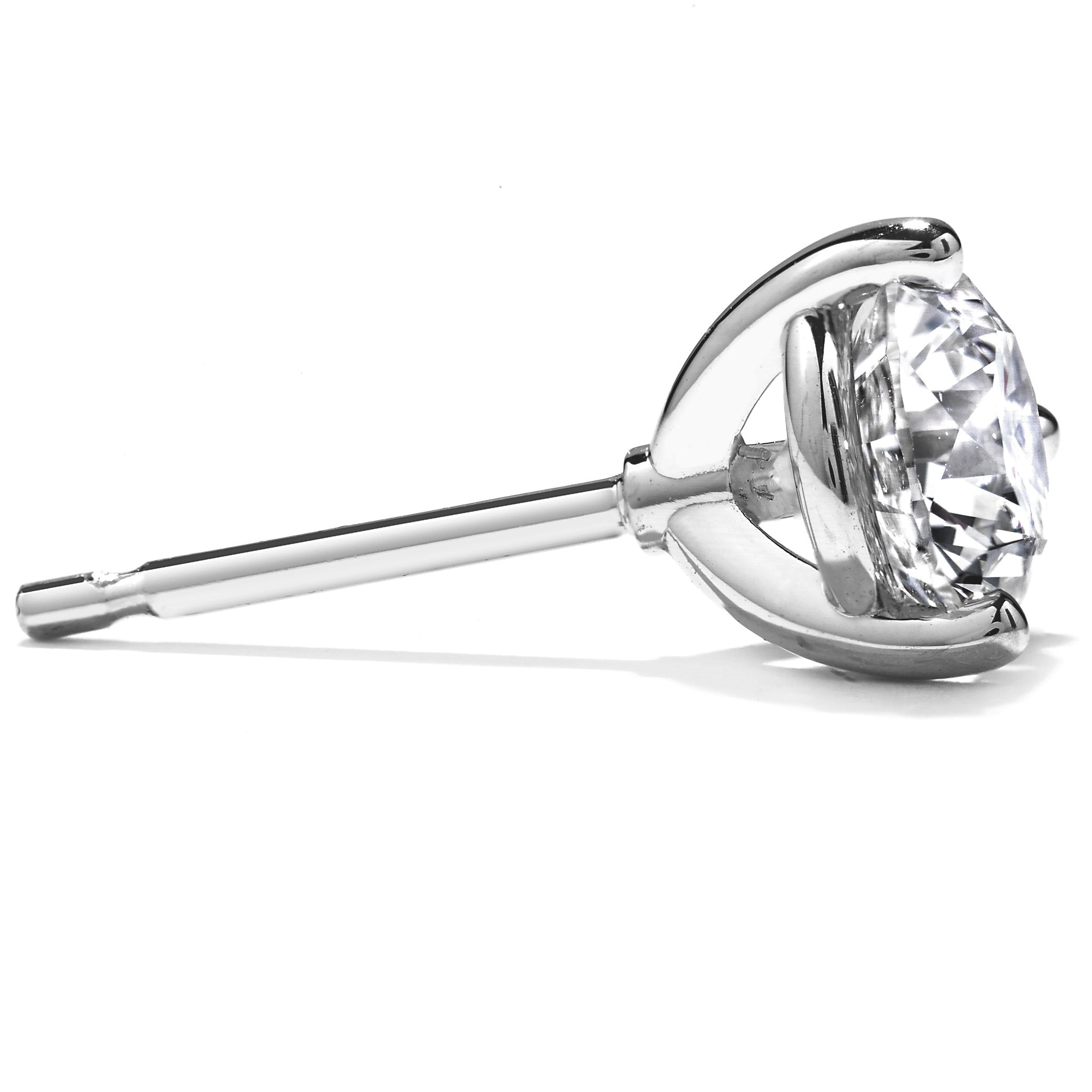 Hearts On Fire 18ct White Gold 0.65ct Three-Prong Stud Earrings