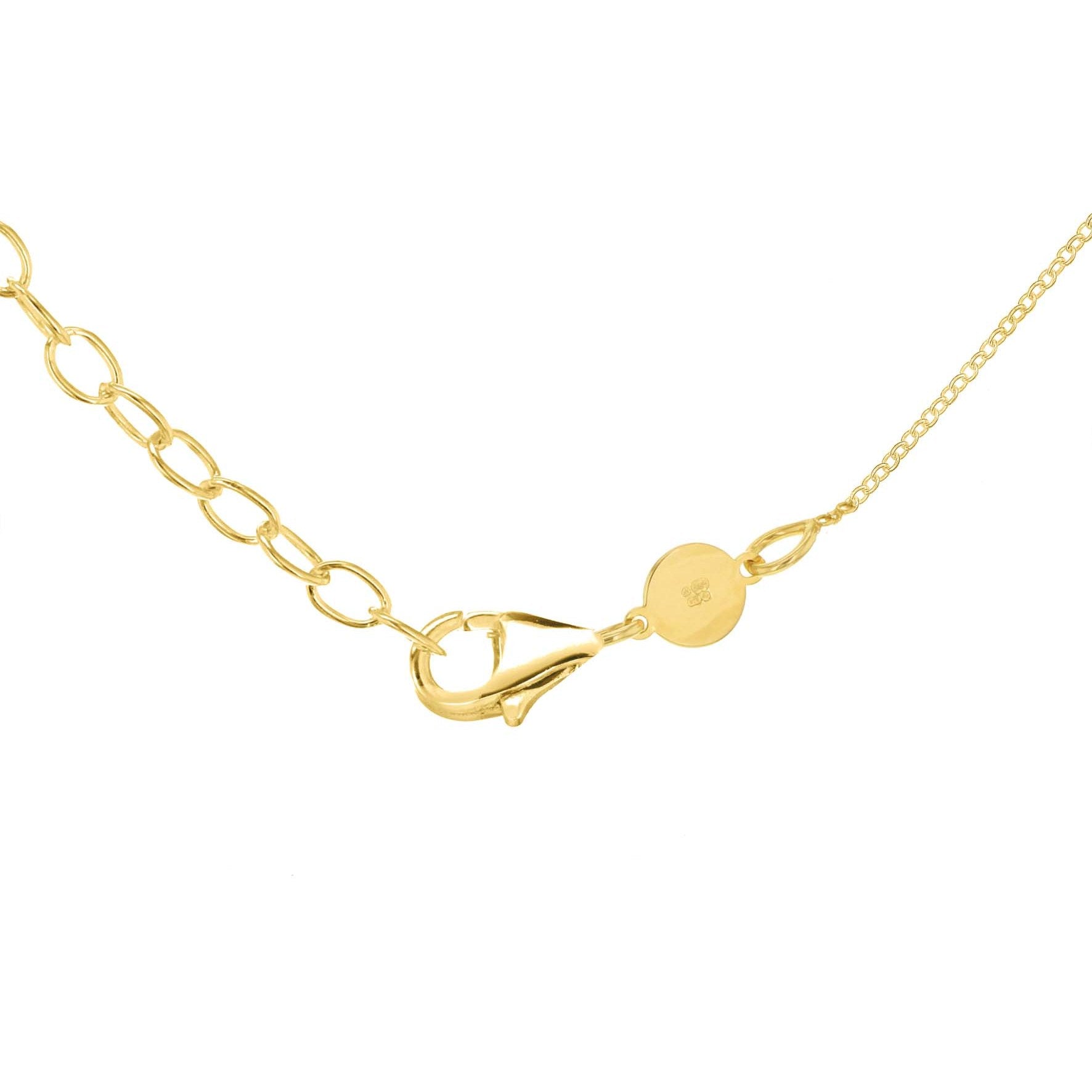 9ct Yellow Gold Half Moon Bar Chain Necklace