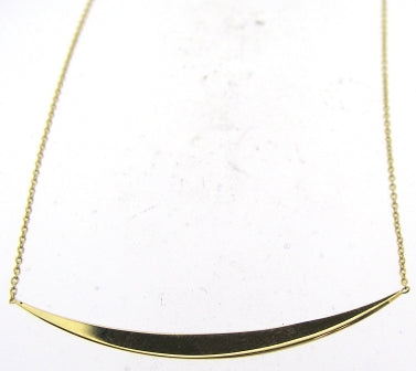 9ct Yellow Gold Half Moon Bar Chain Necklace