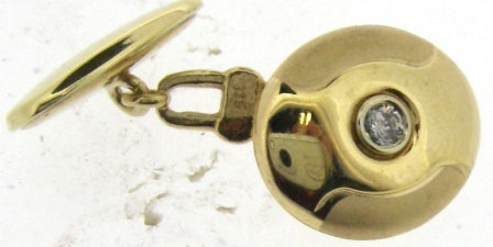 Vintage 9ct Yellow Gold Cubic Zirconia Set Cufflinks