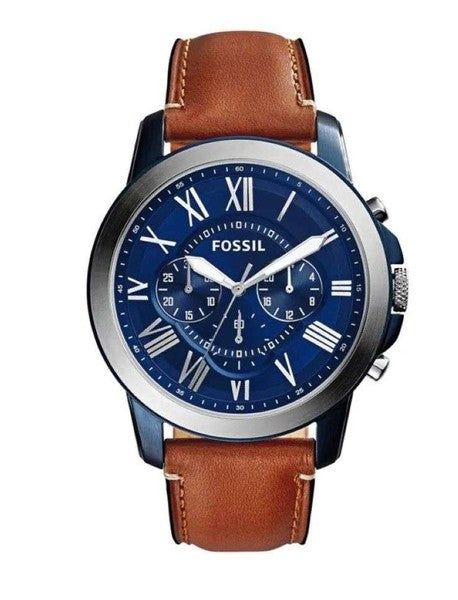 Fossil Mens Grant Chronograph Blue 44mm watch