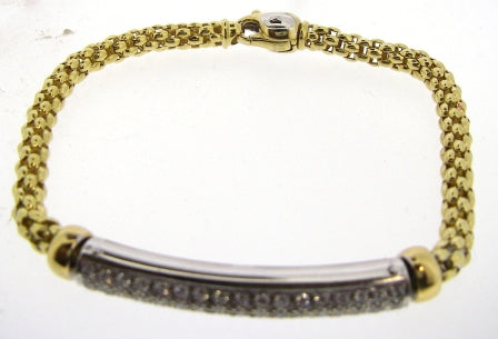 Vintage 18ct Yellow & White Gold, Fope Diamond Bracelet