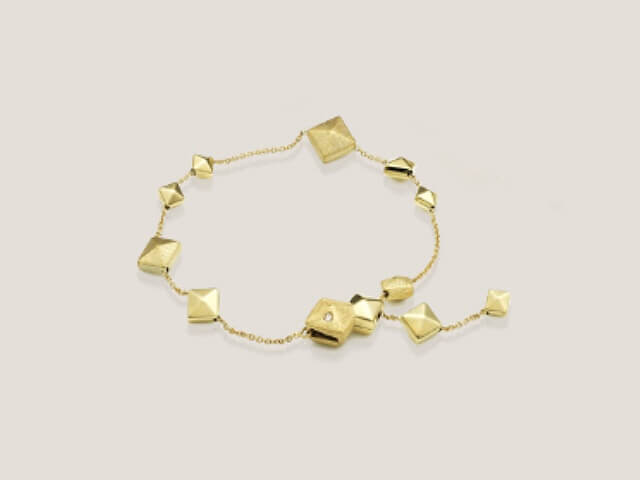 Chimento Armillas Pyramis 18ct Yellow Gold Bracelet 0.01ct