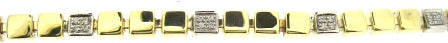 Elegant 9ct Two-Tone Gold Cubic Zirconia Necklet