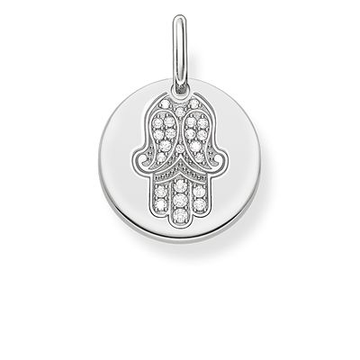 Thomas Sabo Sterling Silver Hand of Fatima Pendant with Cubic Zirconia